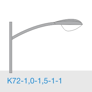 К72-1,0-1,5-1-1 консольный однорожковый кронштейн